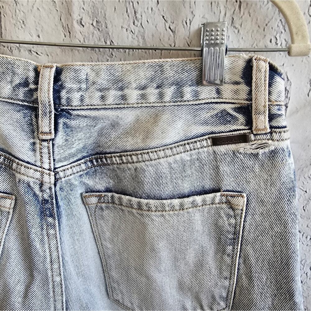 Kancan High Rise Straight Light Wash Distressed Jeans KC8667L Size 5/26 - Picture 7 of 13